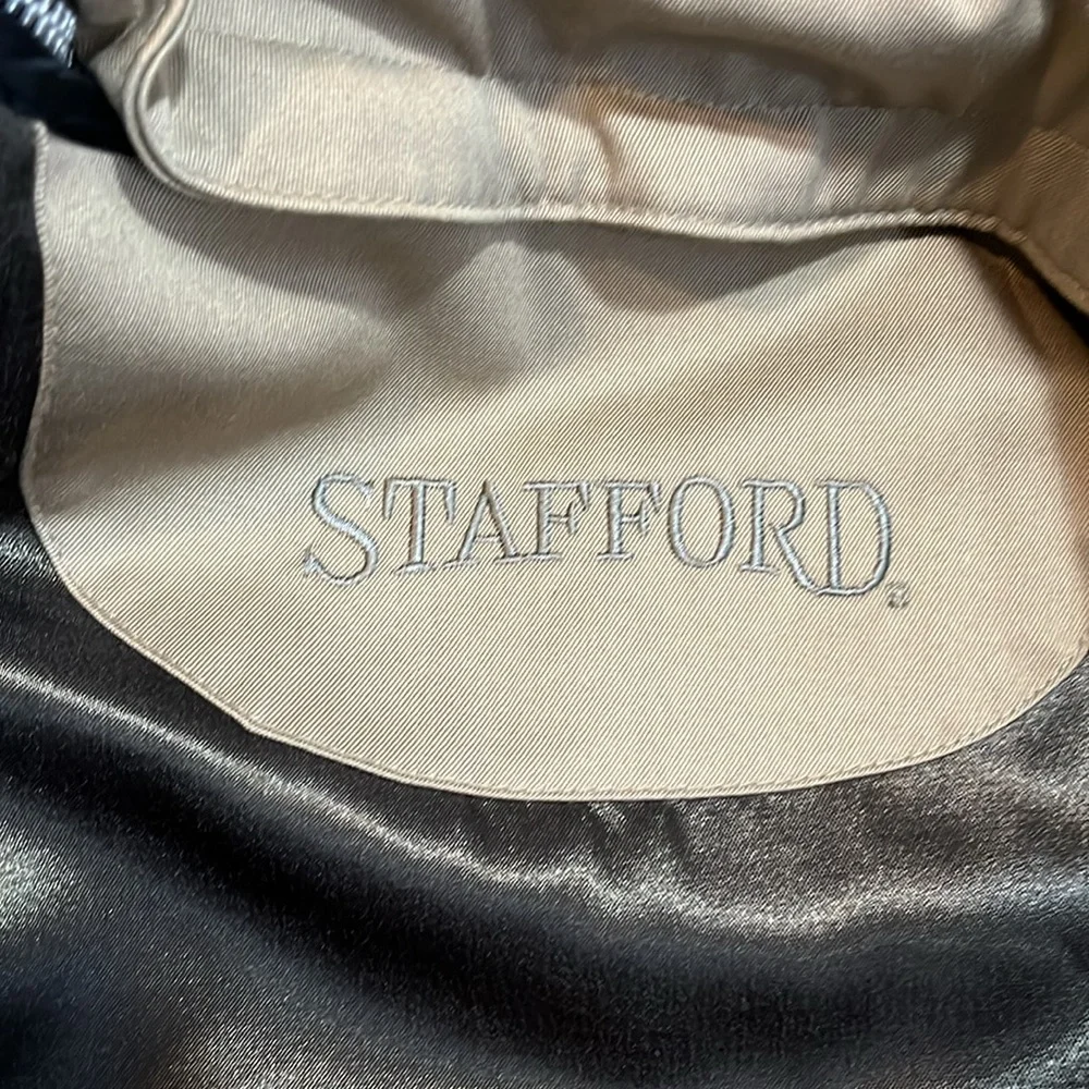 STAFFORD ALL WEATHER TRENCH COAT KHAKI TAN SIZE 42R NEW WITH TAGS